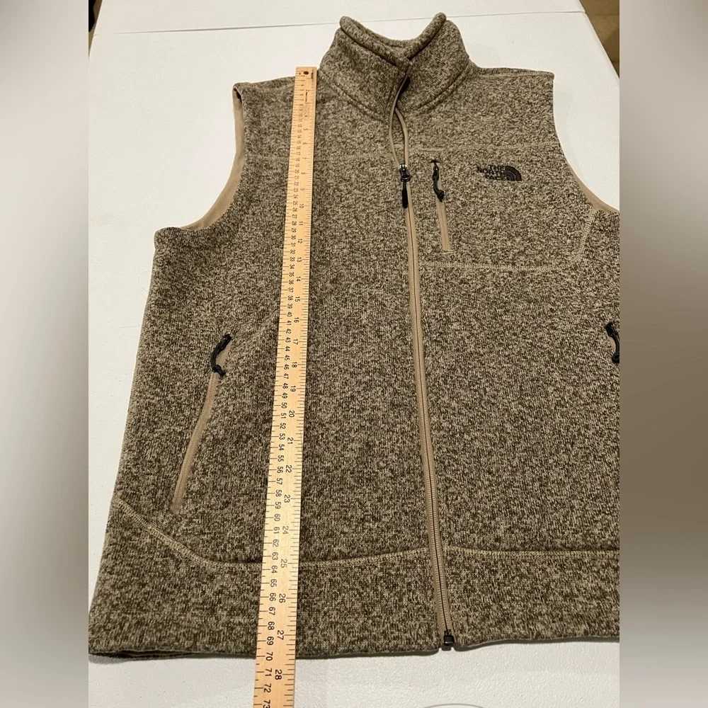 The North Face Brown Fleece Vest NWOT Men's Tsillan Knit Full Zip Vest